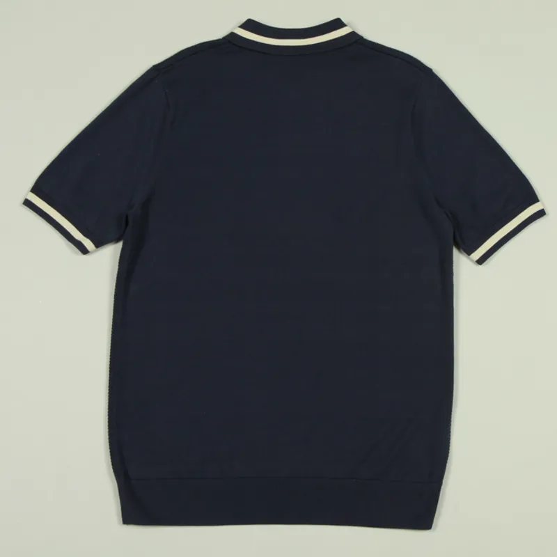 Fred Perry Textured Front Knitted Shirt - Deep Carbon-2